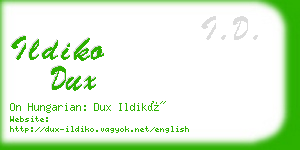 ildiko dux business card